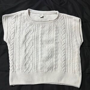 Rachel Zoe Cream Cable Knit Sweater